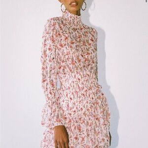 US4 Princess Polly Pink Ruffled Tiered Sheath Dress - GUETTA MINI DRESS WHITE